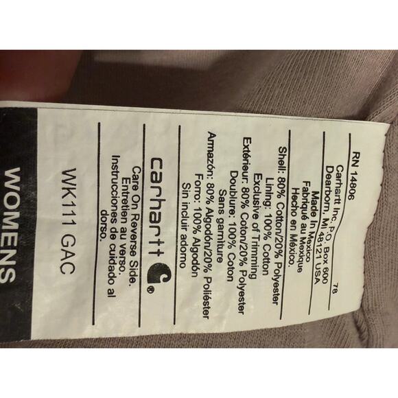 Carhartt For Women Jacket XS Beige Sherpa Collar Y2K Vintage Workwear - Picture 9 of 14